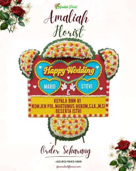 Papan Bunga Pernikahan Selojari